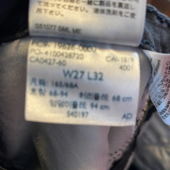 LEVIS 311 Shaping Skinny Jeans Black Denim Black Tab Stretch Mid Rise Size 27 - Picture 9 of 11